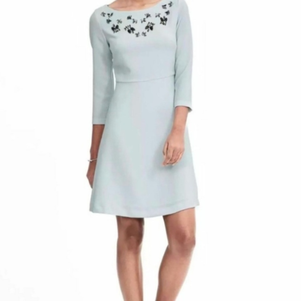 *SOLD*  Banana Republic Embellished Crepe Dress